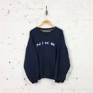 Nike 90s Spell Out Sweatshirt - Blue - XXL