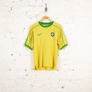 Nike Brazil 1998 Home Football Shirt - Yellow - M