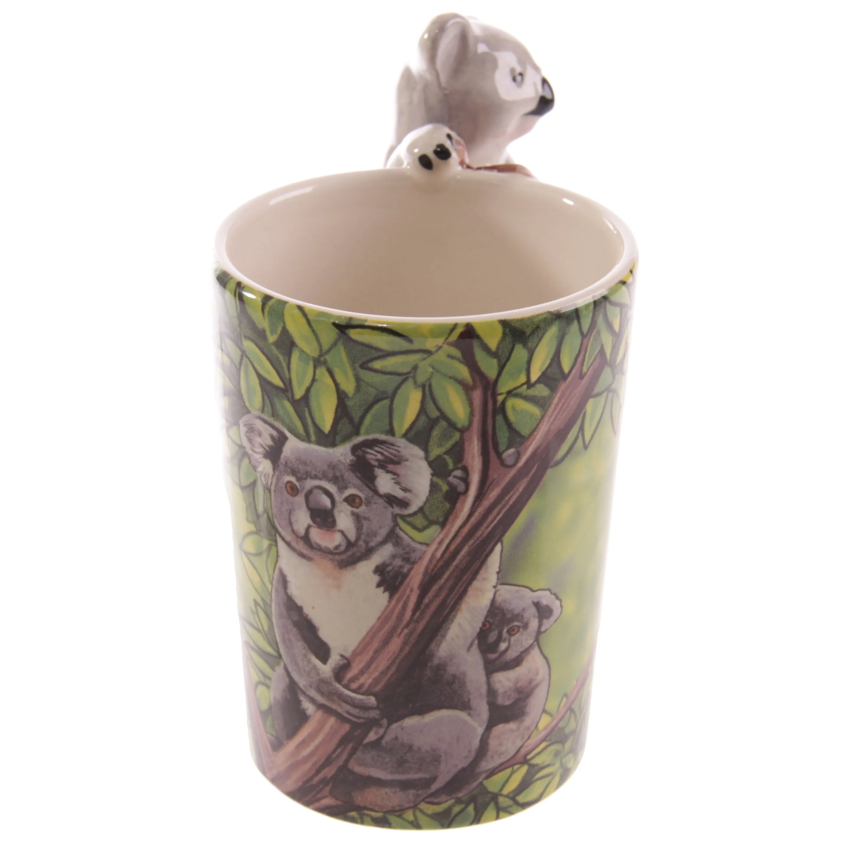 Novelty Ceramic Jungle Mug with Koala Shaped Handle