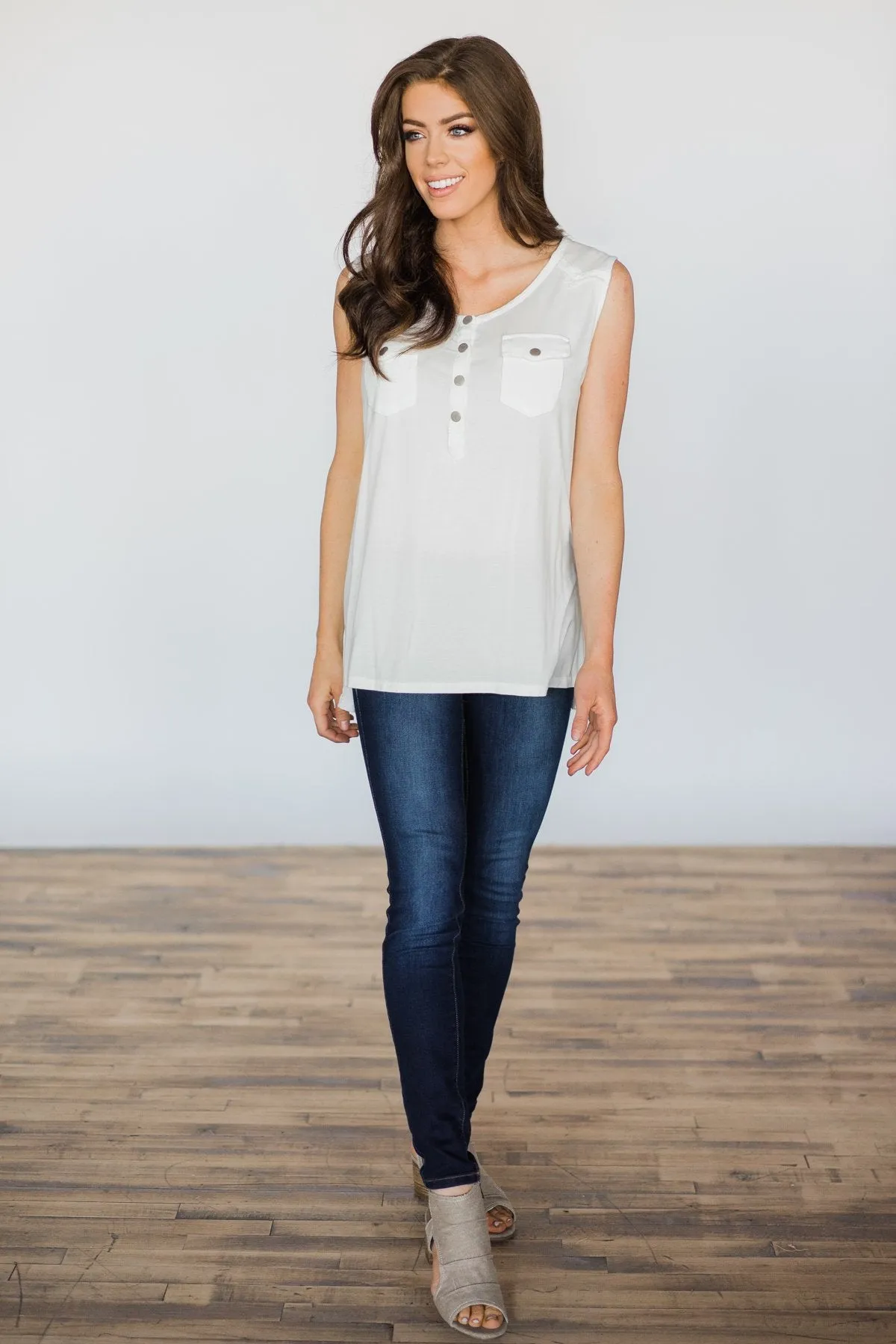 Nowhere to Be Ivory Tank Top