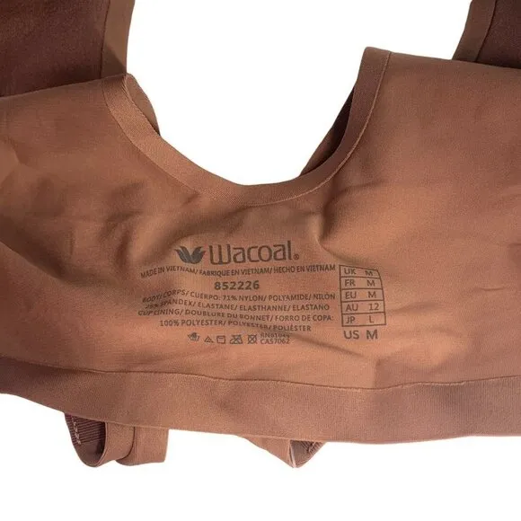 NWT Wacoal Wire Free Lightly Padded Bra in Tan Size Medium D/DD