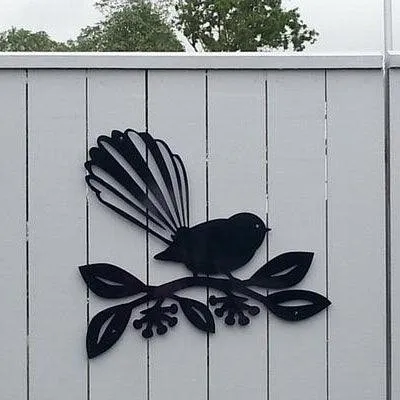 NZ Fantail on Pohutukawa Shaped Panel or Mirror