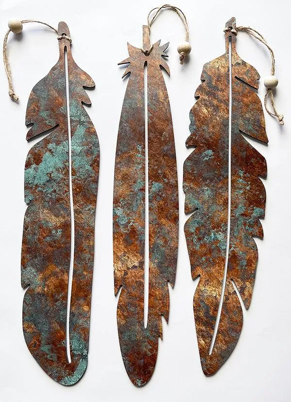 NZ Made Copper Feathers Set