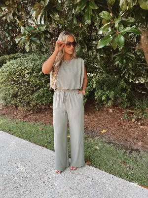 Olive Padded Top