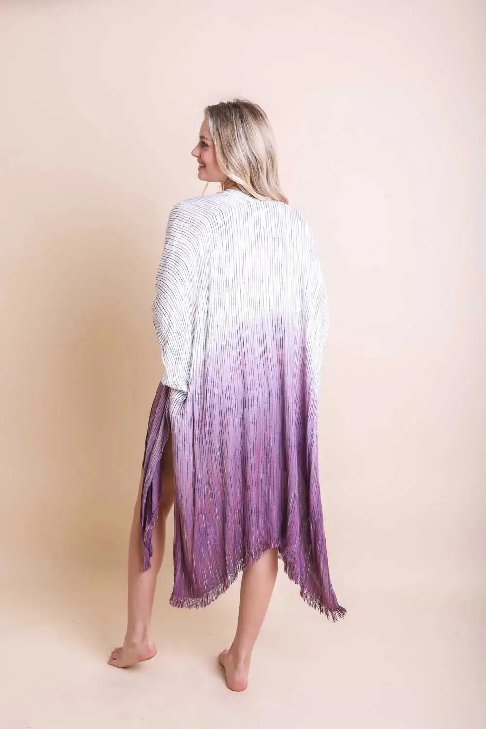 Ombre Vertical Stitched Kimono