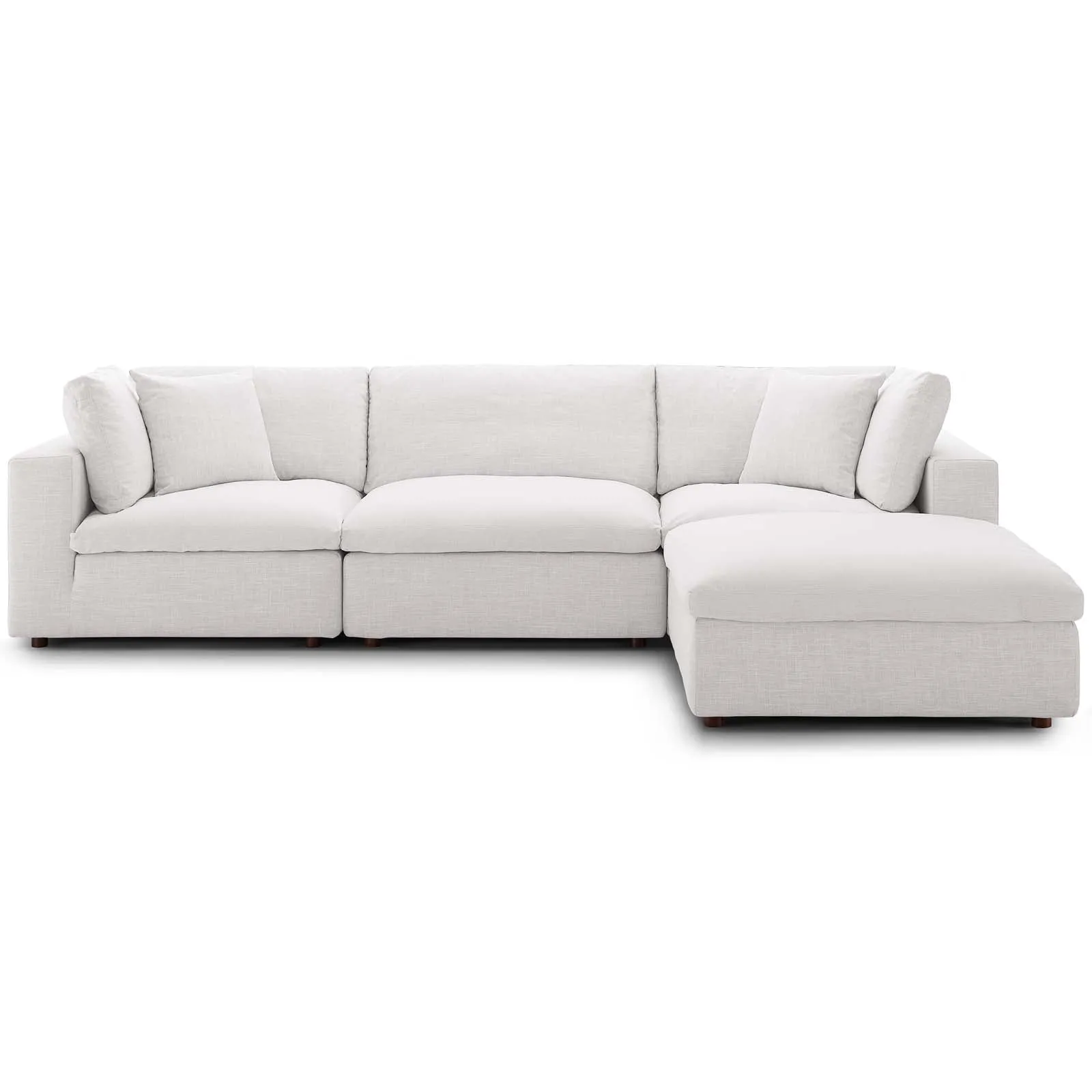On A Cloud Sectional - Cream Linen