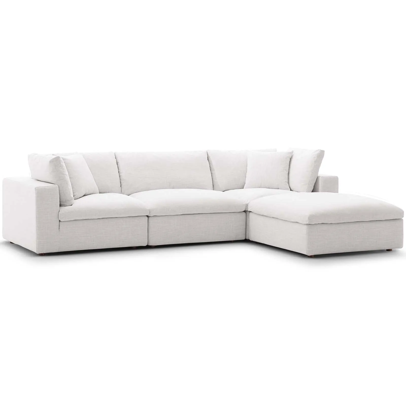 On A Cloud Sectional - Cream Linen