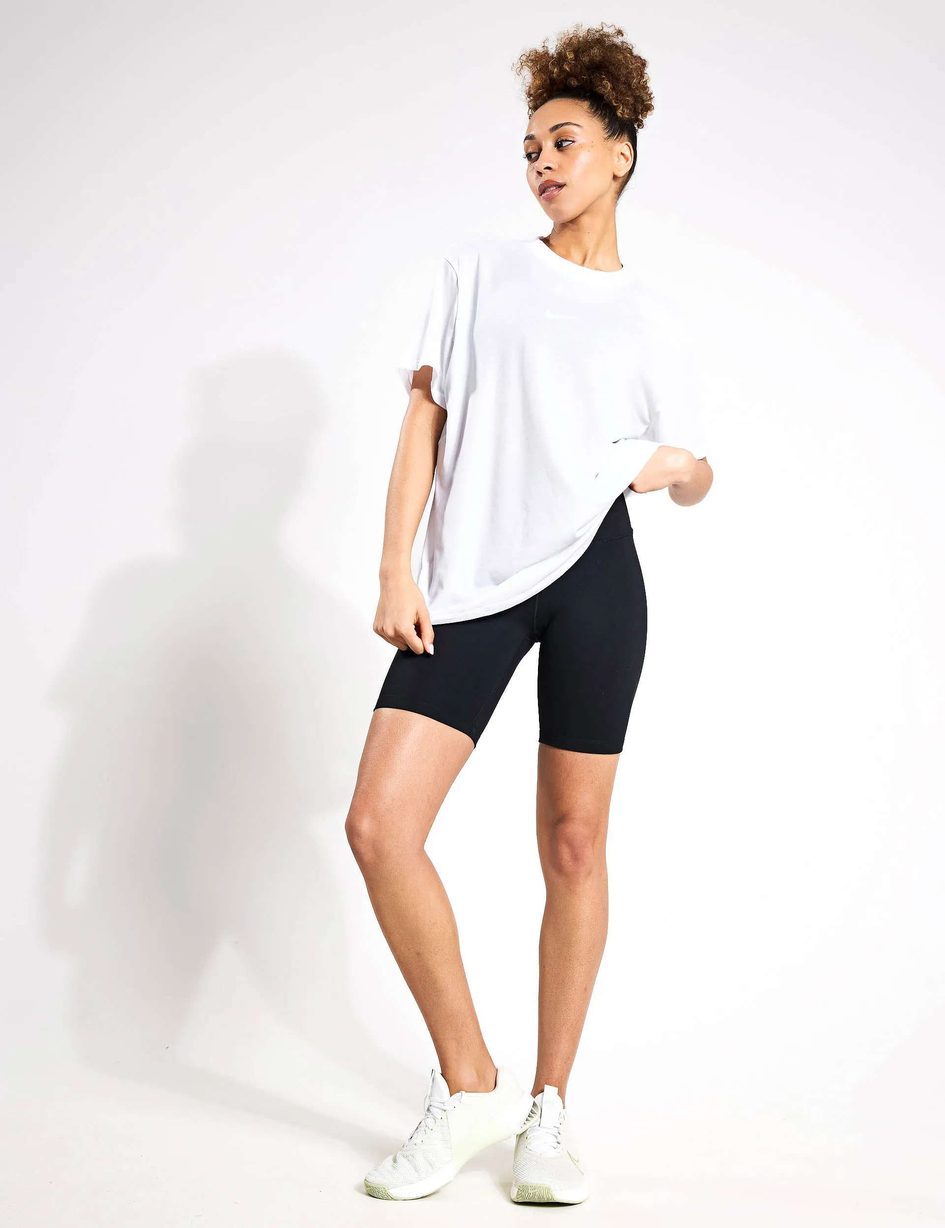 One Relaxed Dri-FIT Short-Sleeve Top - White/Black