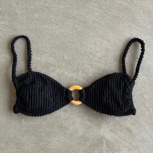 Onyx Textured Kayla Bikini Top