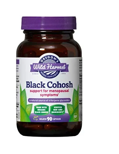 Oregon 's Wild Harvest Black Cohosh Suplemento de hierbas orgánico, 90 Count