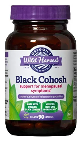 Oregon 's Wild Harvest Black Cohosh Suplemento de hierbas orgánico, 90 Count