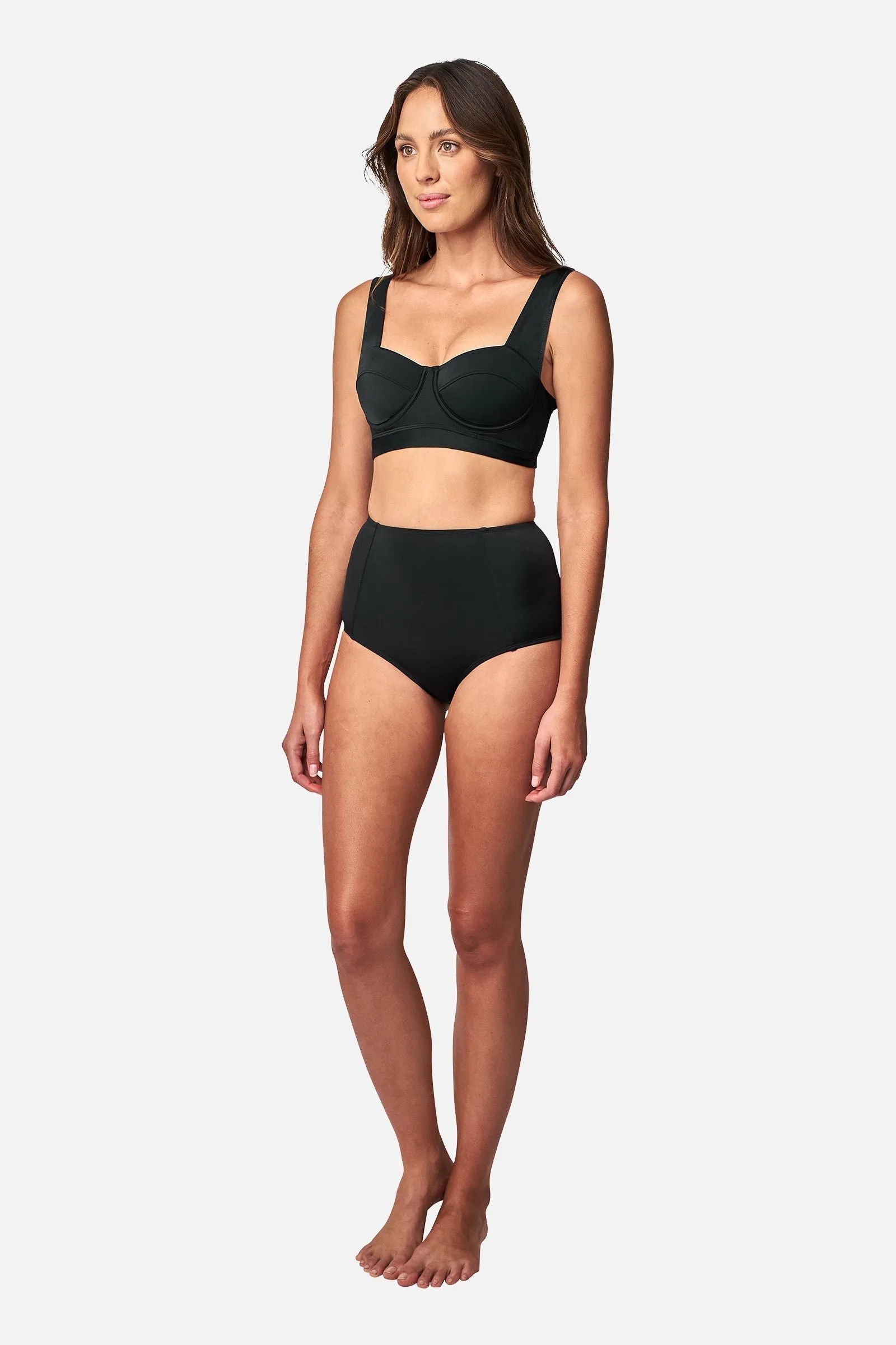 Original Bustier Balconette Bikini Bralette BLACK