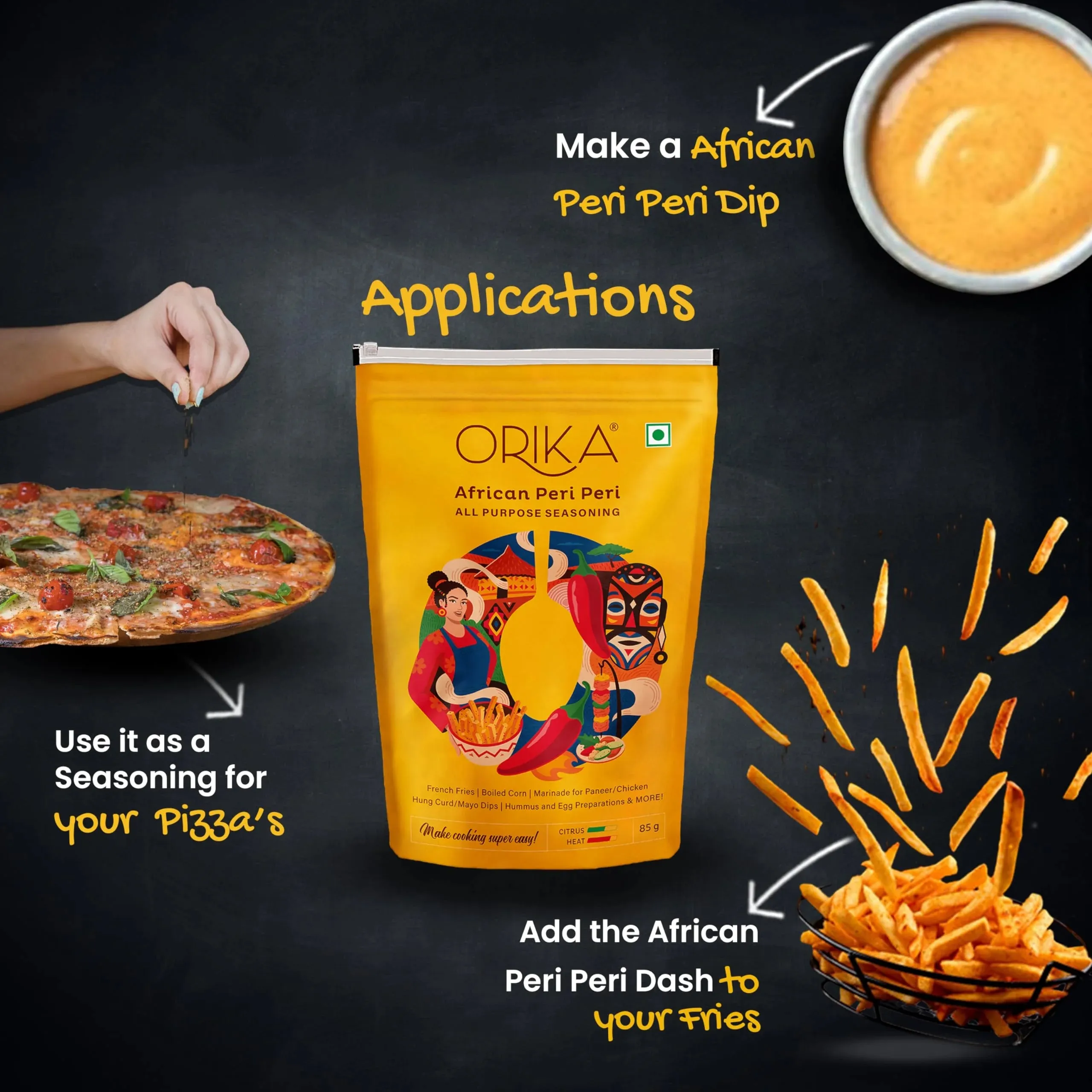 Orika African Peri Peri All Purpose Seasoning, 85g