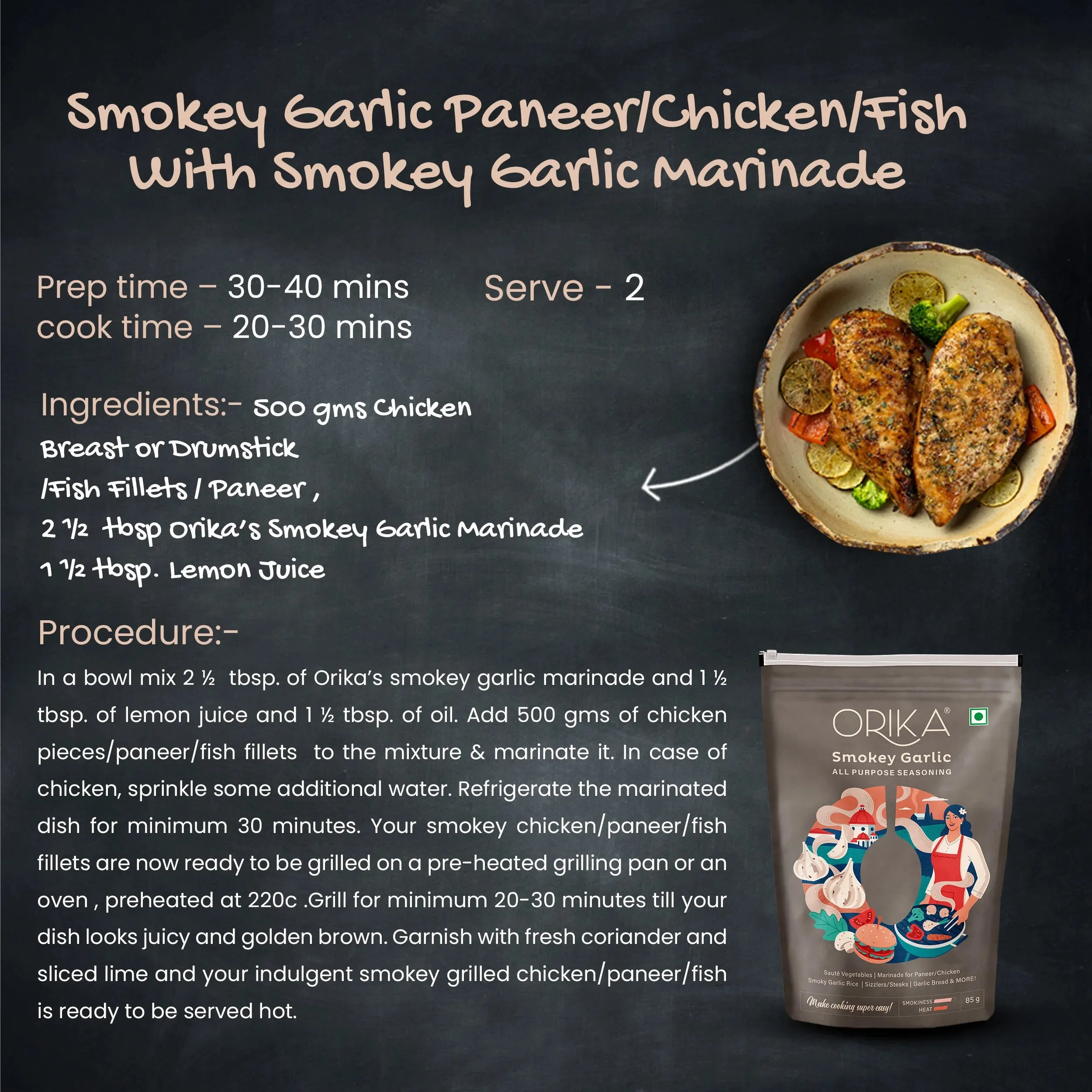 Orika Smokey Garlic All Purpose Seasoning, 85g