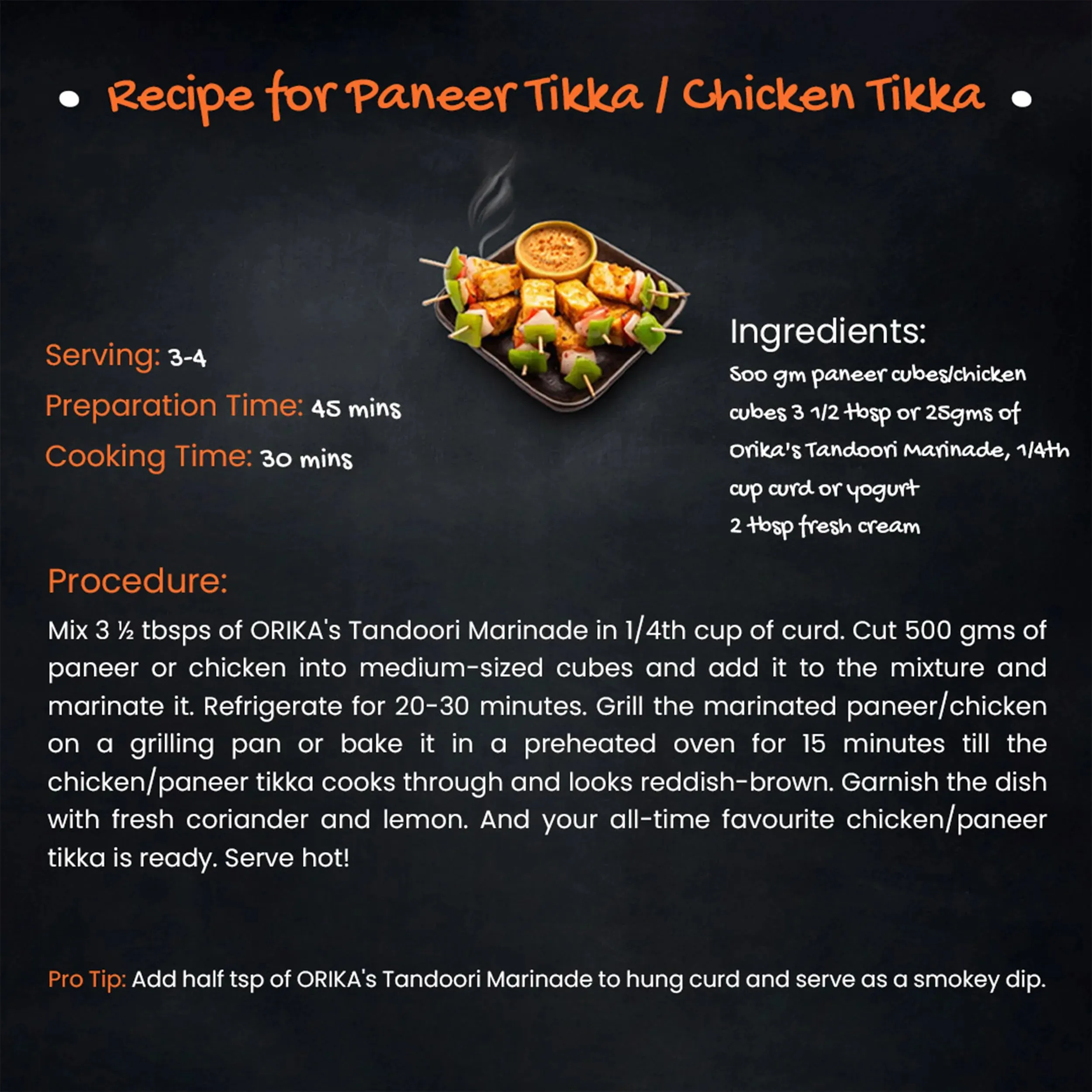 Orika Tandoori All Purpose Seasoning, 85g