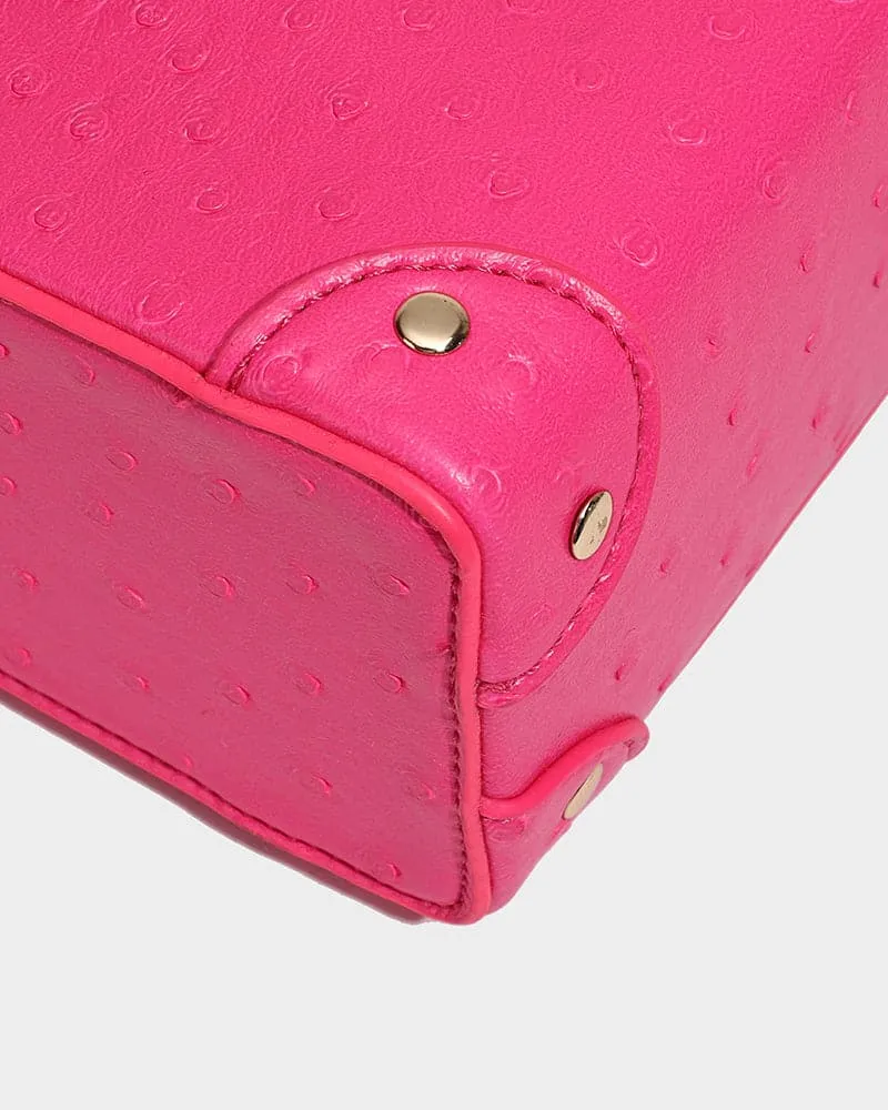 Ostrich Mini Tote Bag in Pink