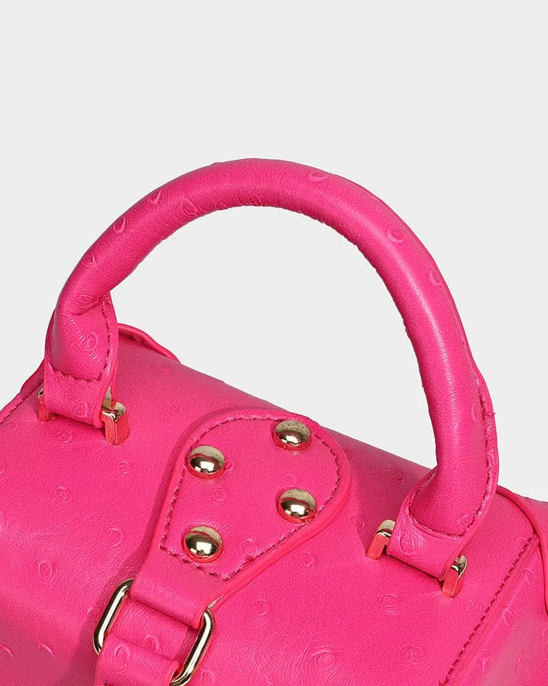 Ostrich Mini Tote Bag in Pink
