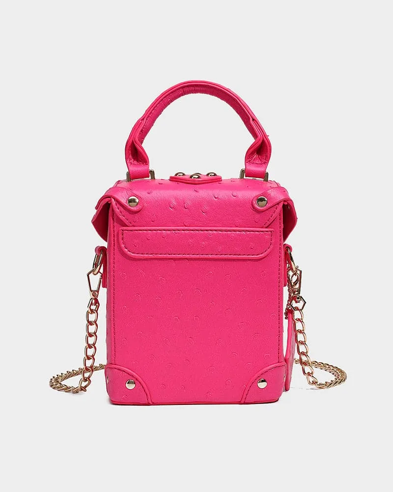Ostrich Mini Tote Bag in Pink