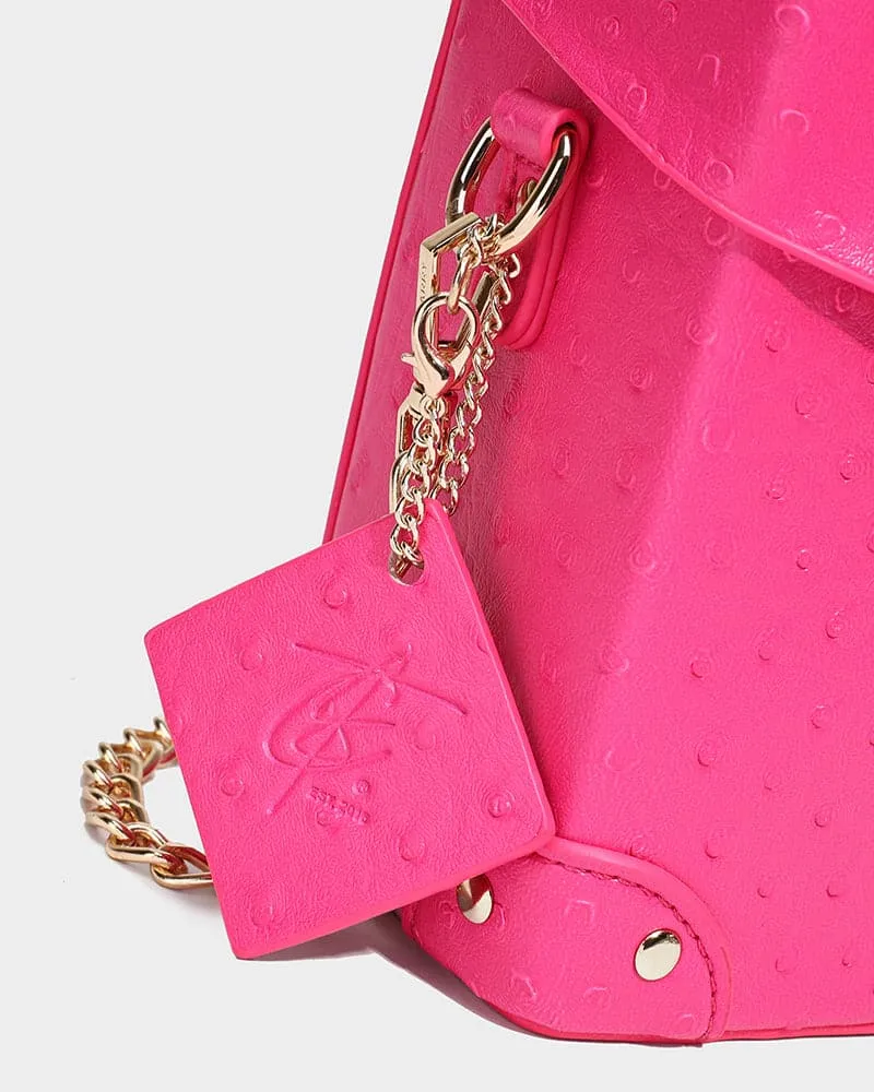 Ostrich Mini Tote Bag in Pink