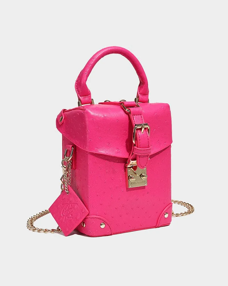 Ostrich Mini Tote Bag in Pink