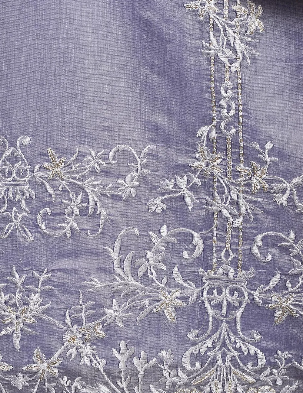 Paper Cotton Embroidered Stitched Kurti - Gladiolus (TS-006A-Purple)