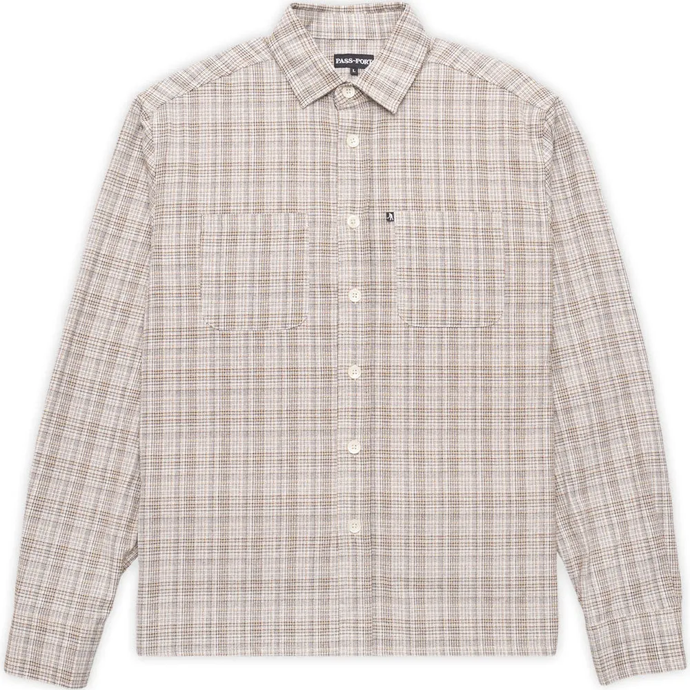 Pass~Port Workers Check Shirt Long Sleeve Black/Bronze