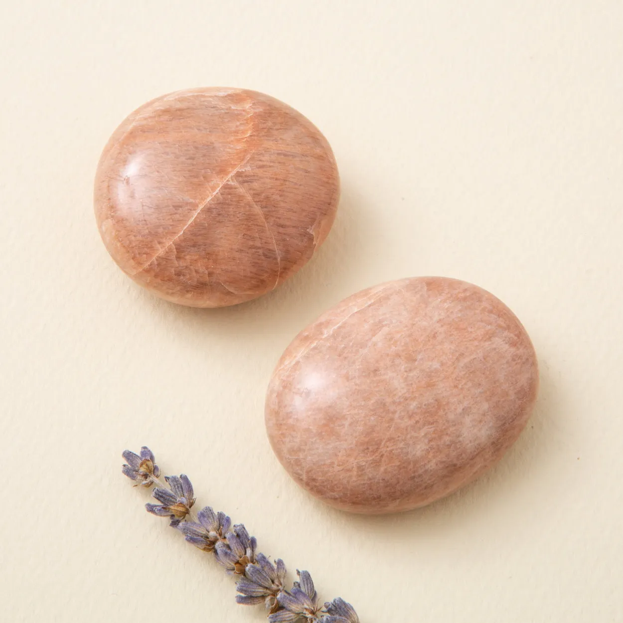 Peach Moonstone Pair of Littles