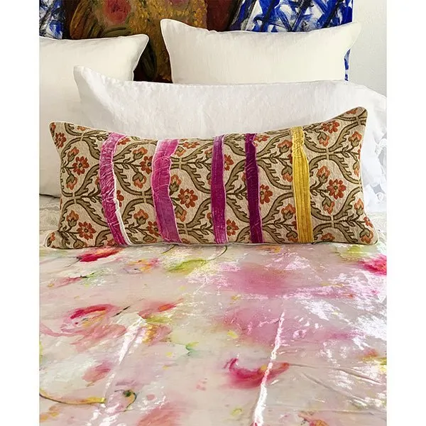 Peony Patchwork Lumbar Pillow - Pillowcases & Shams