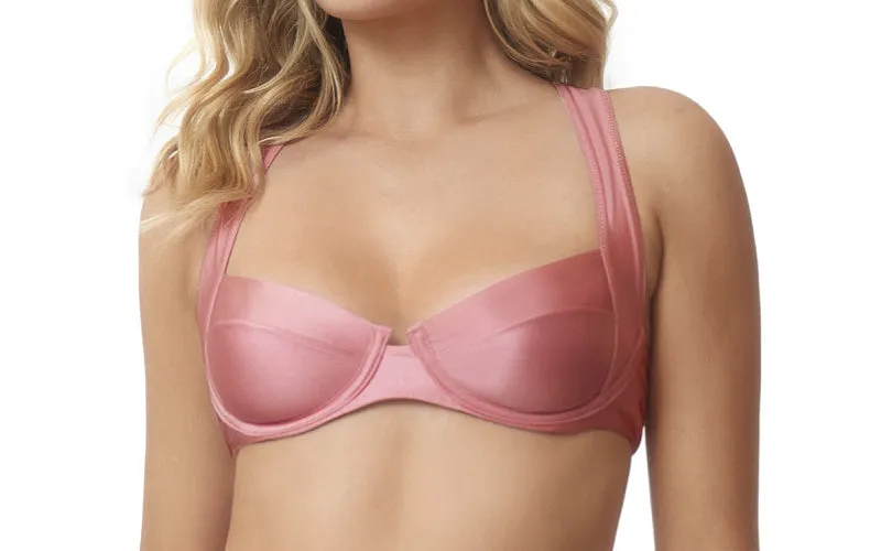 Perla Halter-Basic Ruched Bikini ::RET
