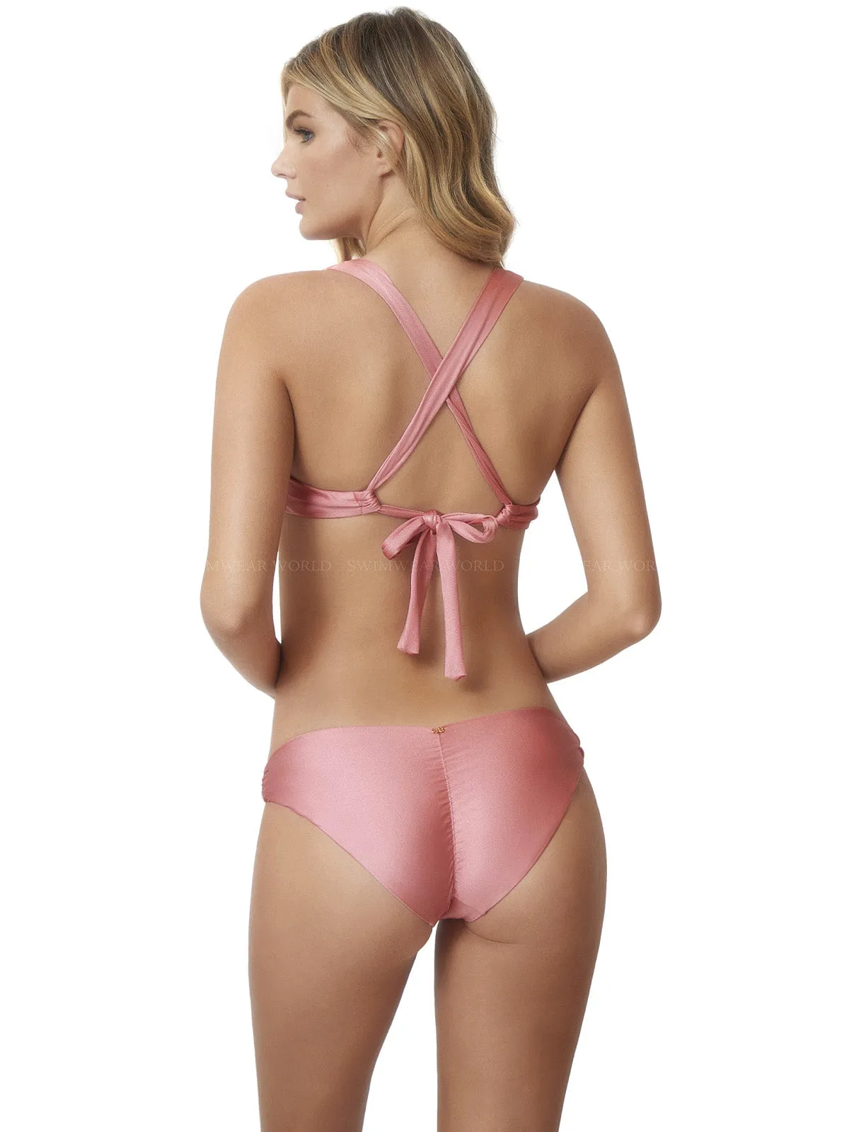 Perla Halter-Basic Ruched Bikini ::RET