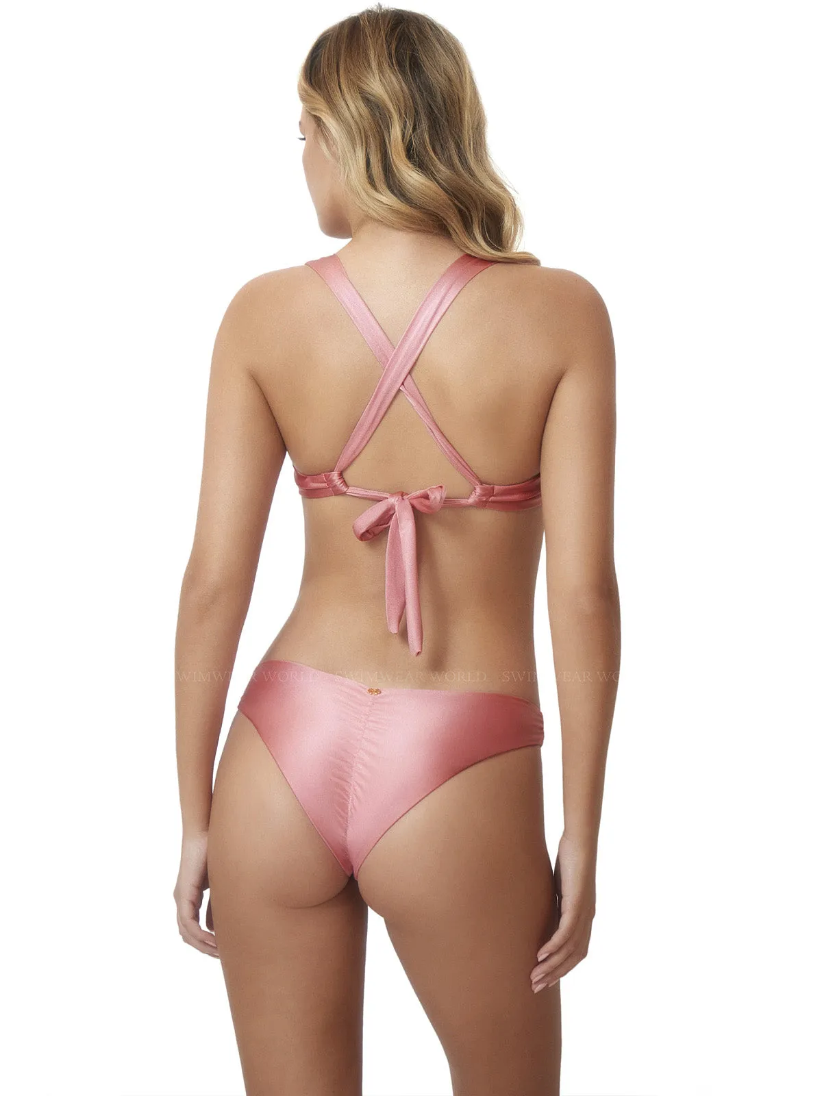 Perla Halter-Basic Ruched Bikini ::RET