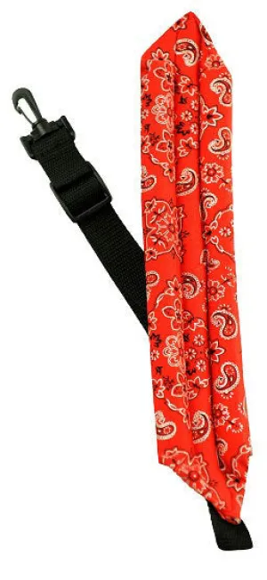 Perris Padded designer Fabric Saxophone Strap in Red Bandana design