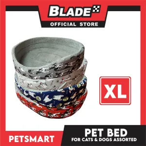 Pet Bed Soft and Comfortable Sleeping Bed XL (Assorted Colors and Designs) for Cats and Dogs