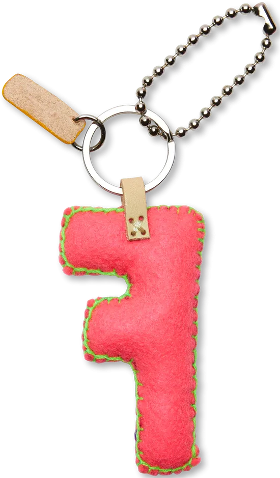 PINK FELT ALPHABET CHARMS