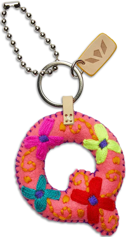 PINK FELT ALPHABET CHARMS