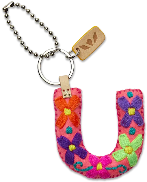 PINK FELT ALPHABET CHARMS