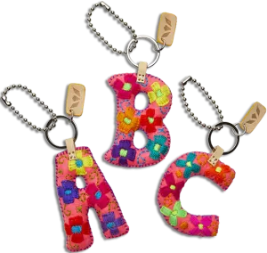 PINK FELT ALPHABET CHARMS