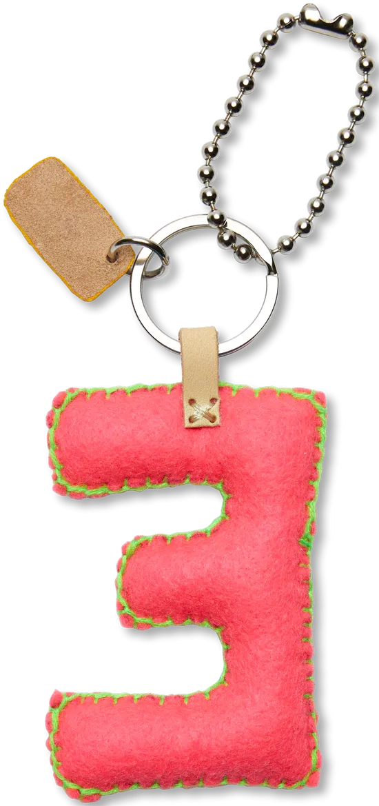 PINK FELT ALPHABET CHARMS