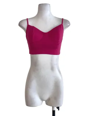 Pink Padded Crop Top