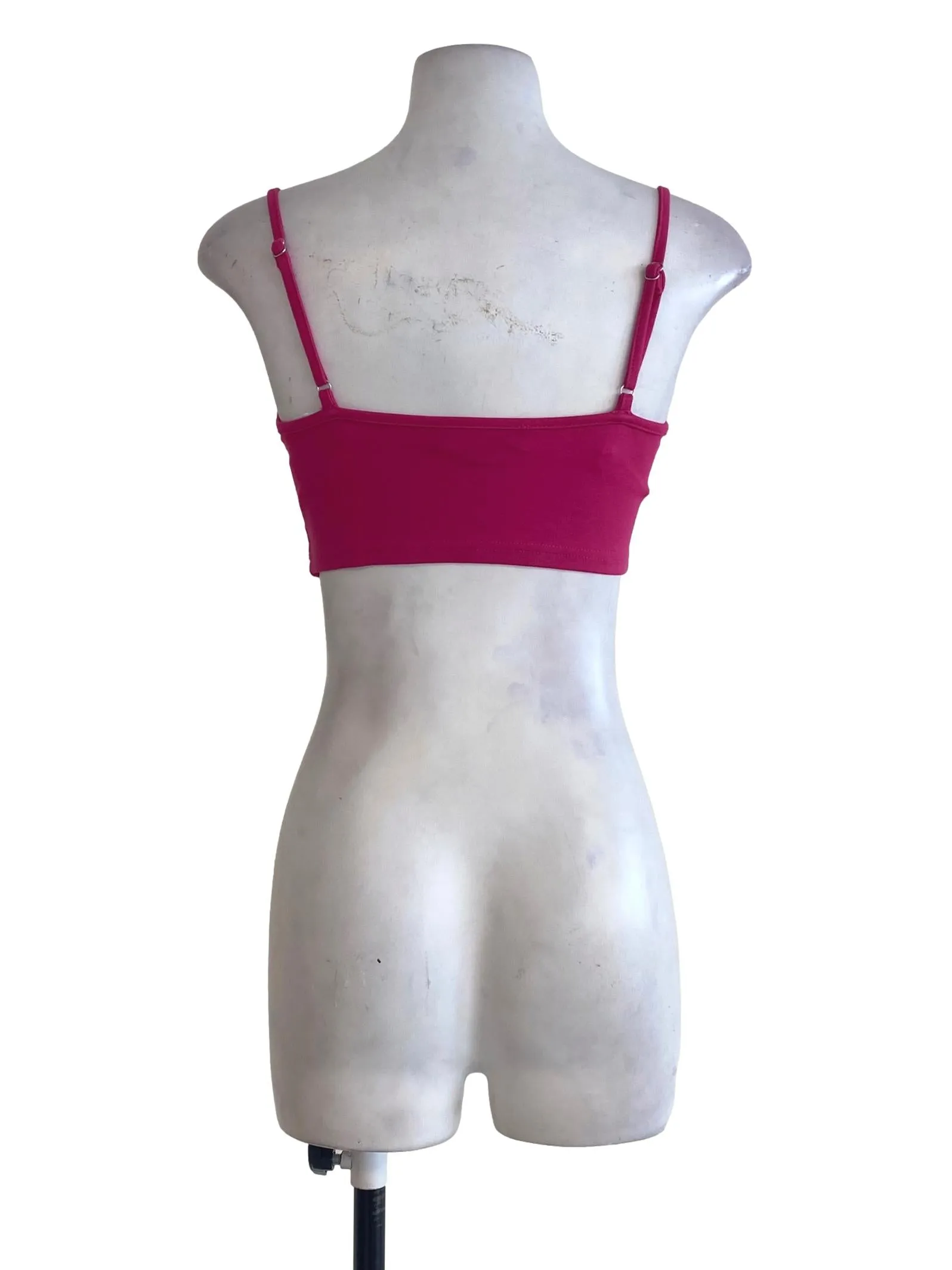 Pink Padded Crop Top