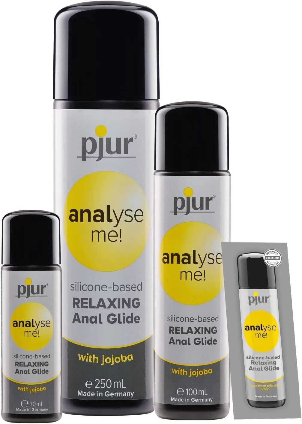 Pjur Analyse me! Relaxing - Silicone-Based Personal Lubricant for Comfortable Anal Sex - Extra-Long Lubrication (100ml)