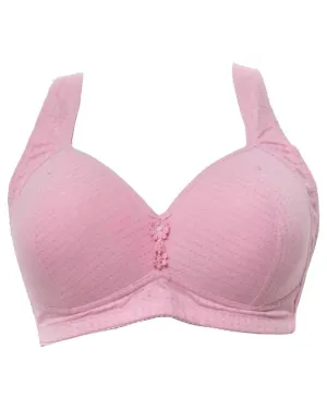 Plus Size Bra Single Padded - Hot Pink - 4 Hook Back