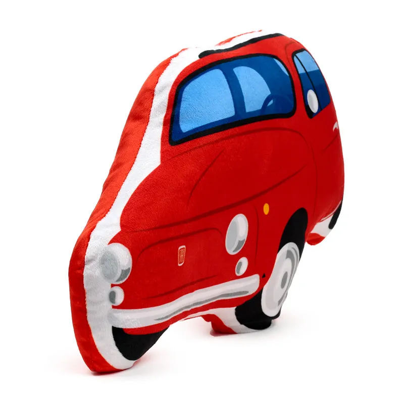 Plush Shaped Cushion - Red Fiat 500
