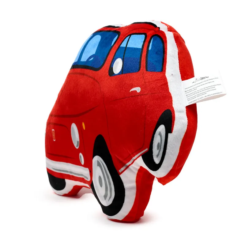 Plush Shaped Cushion - Red Fiat 500