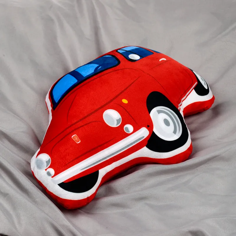 Plush Shaped Cushion - Red Fiat 500