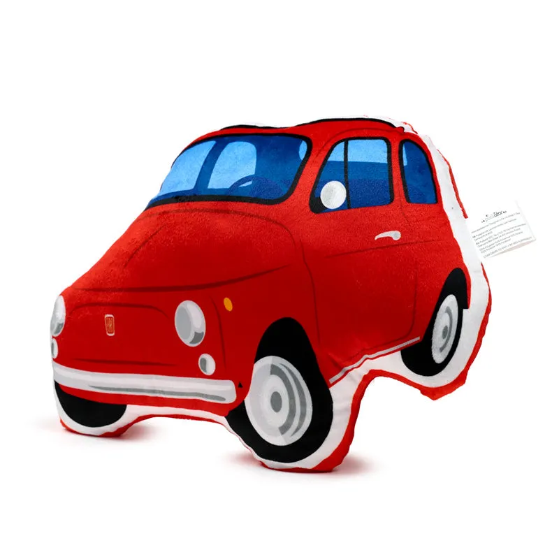 Plush Shaped Cushion - Red Fiat 500