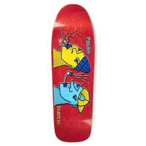 Polar Skate Co Team Smoking Heads Skateboard Deck Various Stains - 9.75