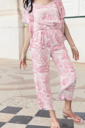 Porcelain Print Relaxed Fit Cami Top