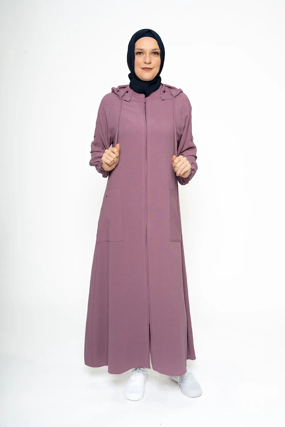 Practical Pocketed Modest Turkish Jilbab | Purple