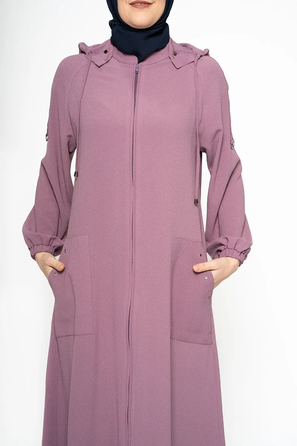 Practical Pocketed Modest Turkish Jilbab | Purple
